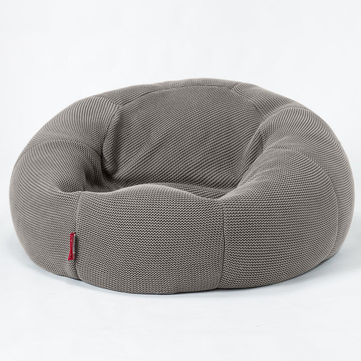 LOUNGE PUG - Sitzsack Sofa - Relaxsessel - Ellos Gestrickter Grau