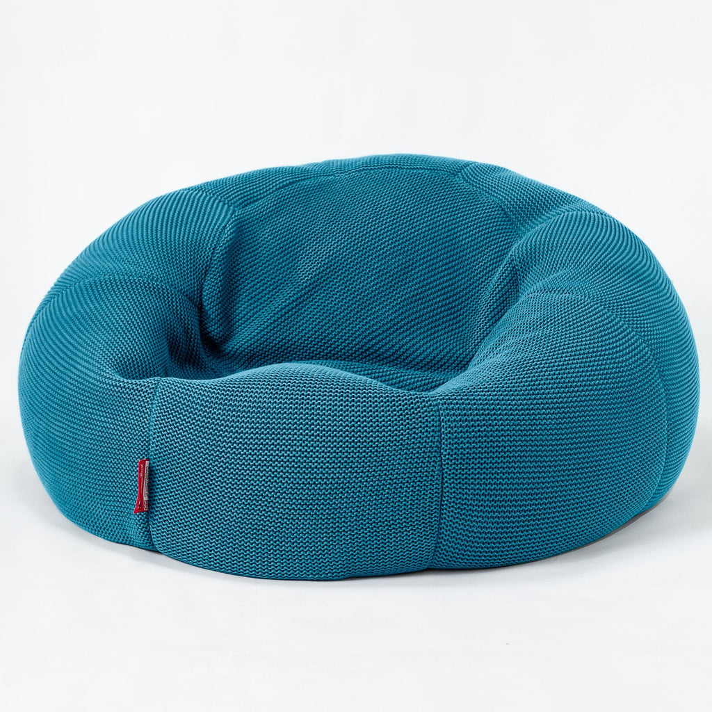 LOUNGE PUG - Sitzsack Sofa - Relaxsessel - Ellos Gestrickter Türkis
