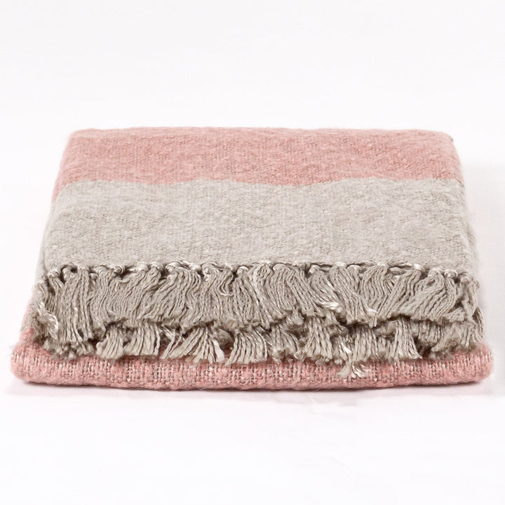 LOUNGE PUG, Sherpa-Decke, Tonal Rosa & Silber