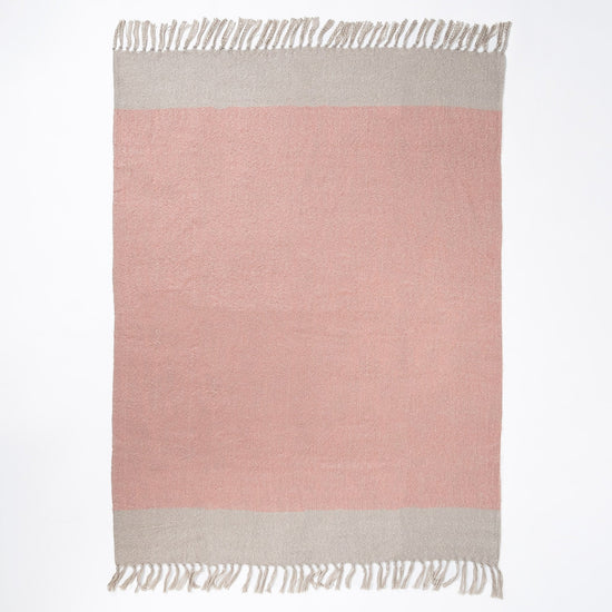 LOUNGE PUG, Sherpa-Decke, Tonal Rosa & Silber
