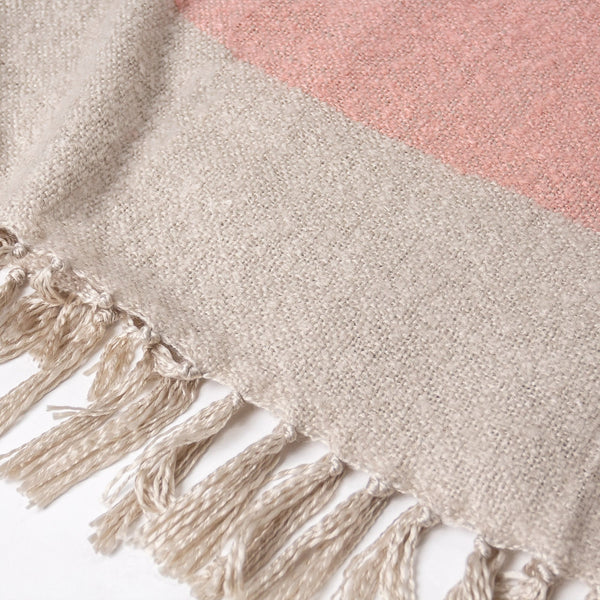 Sherpa-Decke - Tonal Rosa & Silber Fabric Close-up Image