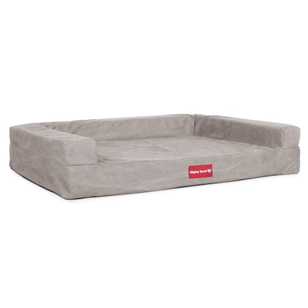 "Die Hundecouch Von Mighty-Bark" Orthopädische Hundesofa, Hundecouch, Klein - XXL - Stonewashed-stoff Grau