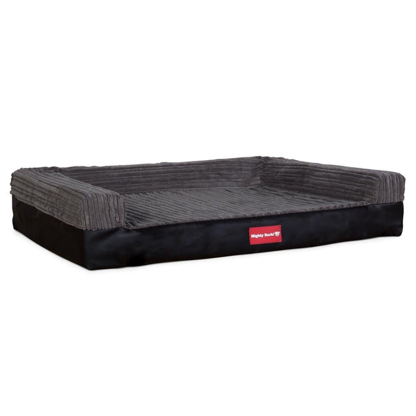 "Die Hundecouch Von Mighty-Bark" Orthopädische Hundesofa, Hundecouch, Klein - XXL - Kunstleder Schwarz