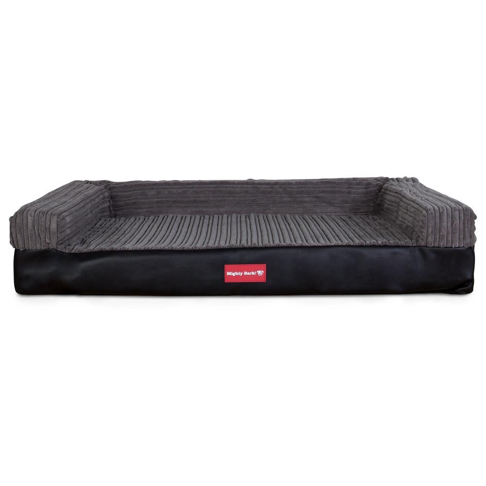 "Die Hundecouch Von Mighty-Bark" Orthopädische Hundesofa, Hundecouch, Klein - XXL - Kunstleder Schwarz