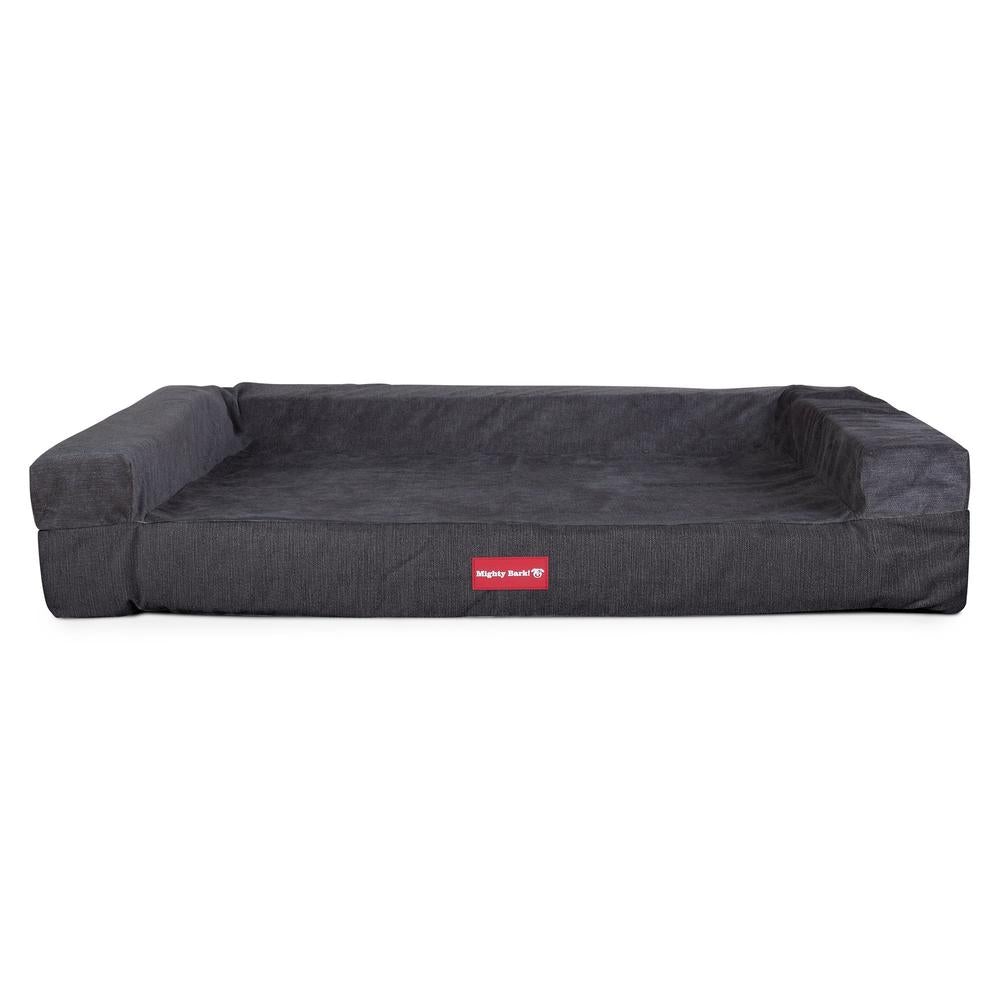 "Die Hundecouch Von Mighty-Bark" Orthopädische Hundesofa, Hundecouch, Klein - XXL - Chenillegewebe Graphit