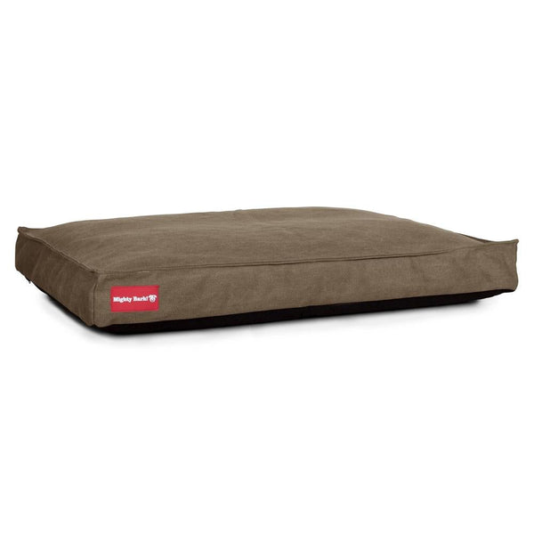 "Die Matratze Von Mighty-Bark" - Orthopädische Hundekissen, Hundebett, Klein - XXL - Stonewashed-stoff Erde