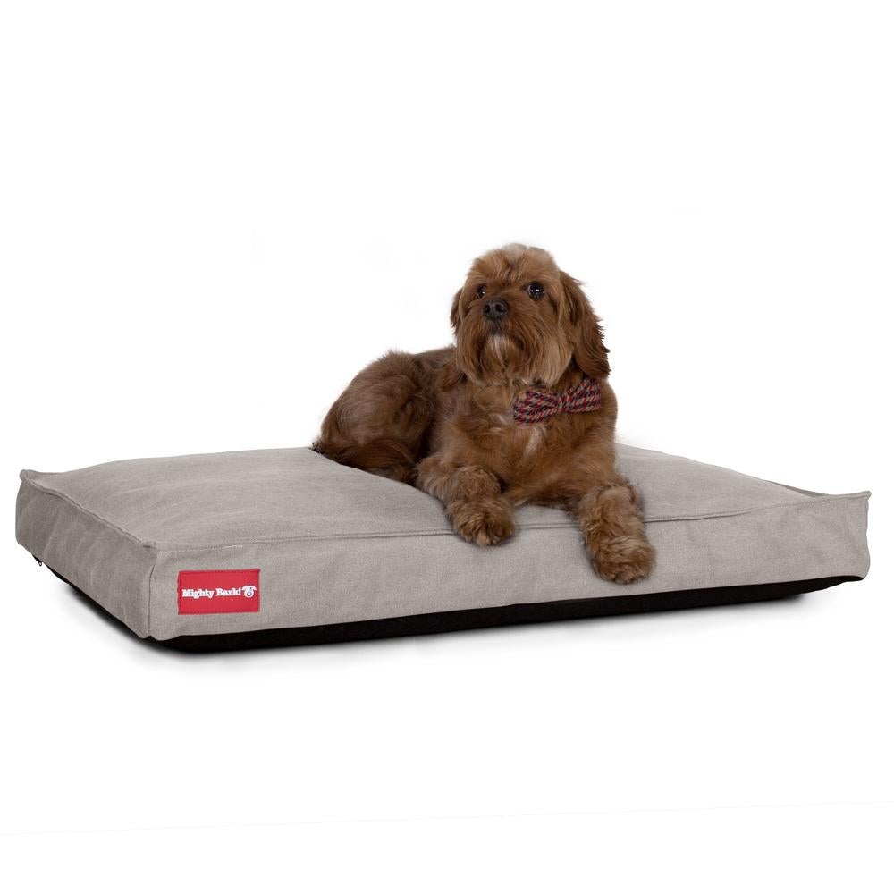 "Die Matratze Von Mighty-Bark" - Orthopädische Hundekissen, Hundebett, Klein - XXL - Stonewashed-stoff Grau