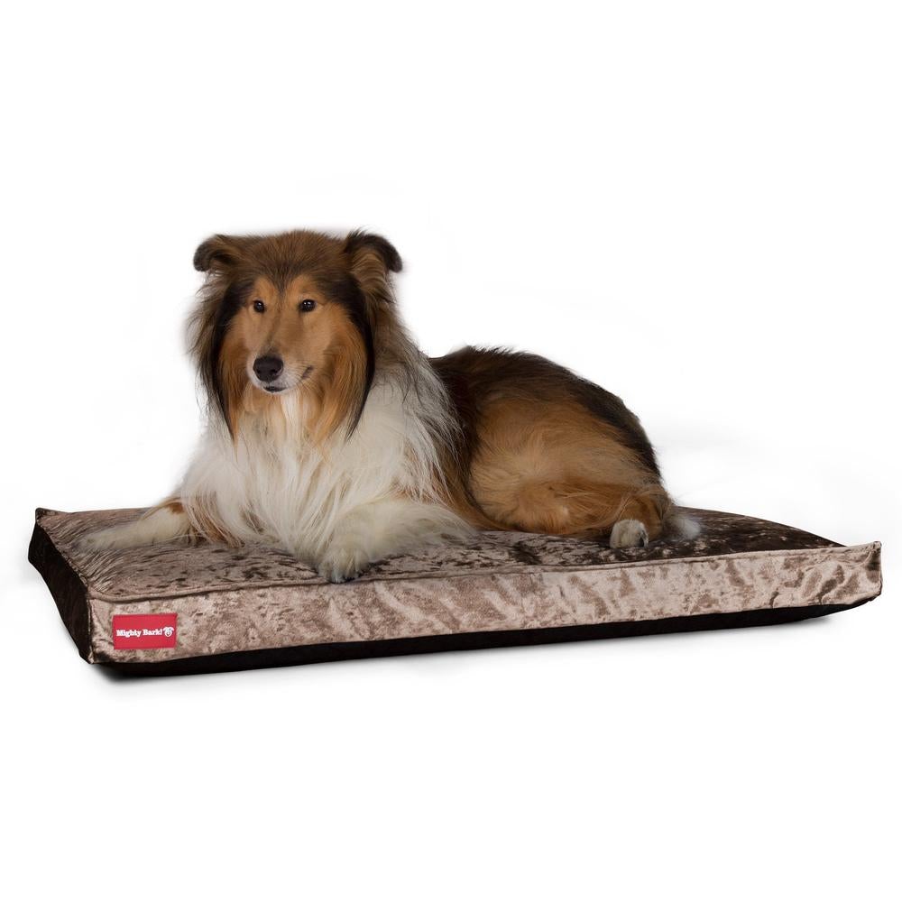 "Die Matratze Von Mighty-Bark" - Orthopädische Hundekissen, Hundebett, Klein - XXL - Glanz Trüffel