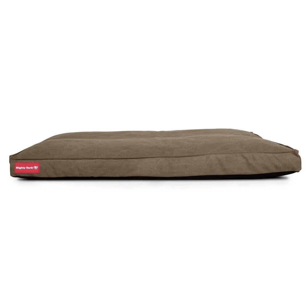 "Die Matratze Von Mighty-Bark" - Orthopädische Hundekissen, Hundebett, Klein - XXL - Stonewashed-stoff Erde