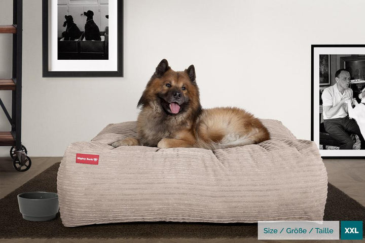 Mighty Bark Die Mega Matratze - Riesen Hundebett - Cord Nerzfarben