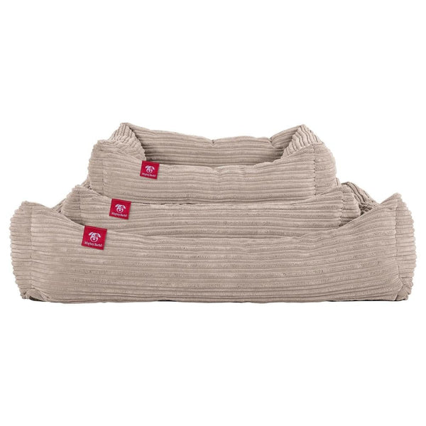 "Das Nest Von Mighty-Bark" - Orthopädische Hundekörbchen, Hundebett, Hundesofa, Klein - XXL - Cord Nerzfarben