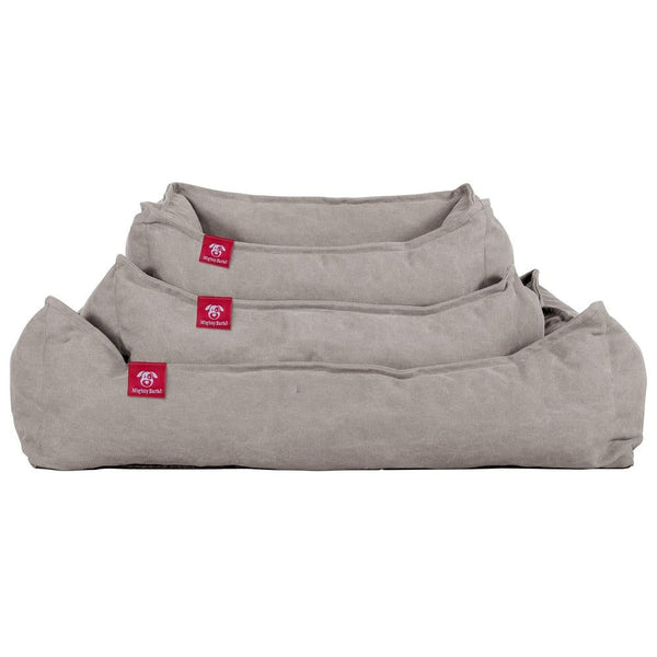 "Das Nest Von Mighty-Bark" - Orthopädische Hundekörbchen, Hundebett, Hundesofa, Klein - XXL - Stonewashed-stoff Grau