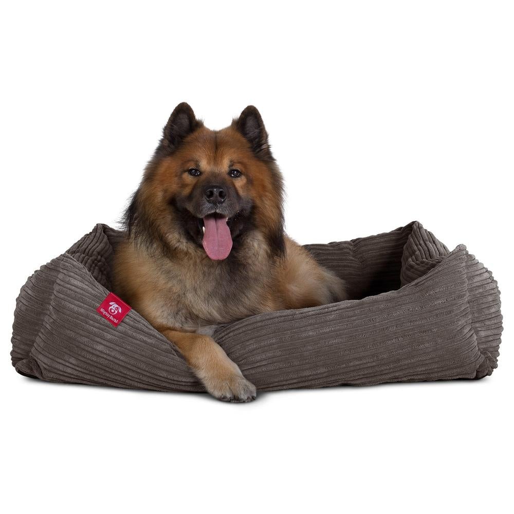 "Das Nest Von Mighty-Bark" - Orthopädische Hundekörbchen, Hundebett, Hundesofa, Klein - XXL - Cord Graphit