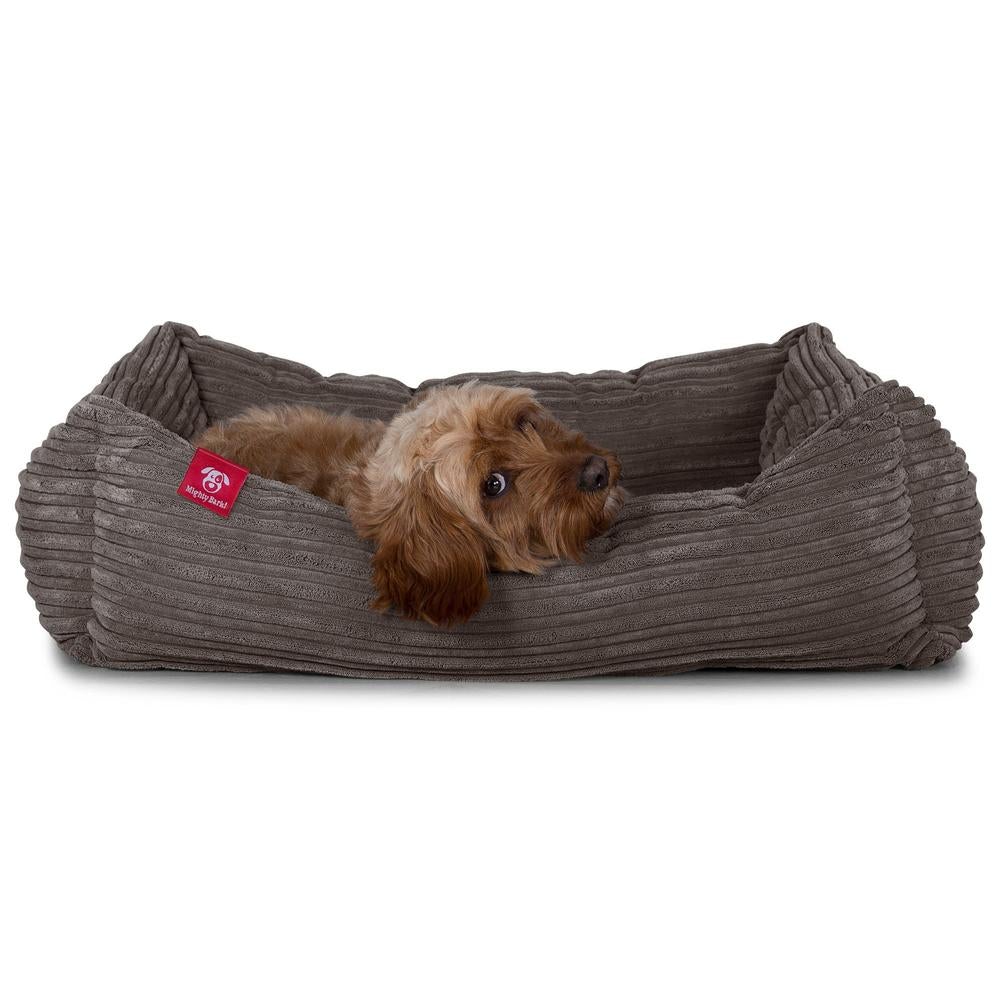 "Das Nest Von Mighty-Bark" - Orthopädische Hundekörbchen, Hundebett, Hundesofa, Klein - XXL - Cord Graphit