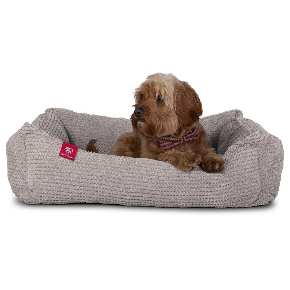 "Das Nest Von Mighty-Bark" - Orthopädische Hundekörbchen, Hundebett, Hundesofa, Klein - XXL - Pom-Pom Nerzfarben