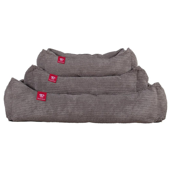 "Das Nest Von Mighty-Bark" - Orthopädische Hundekörbchen, Hundebett, Hundesofa, Klein - XXL - Pom-Pom Anthrazit