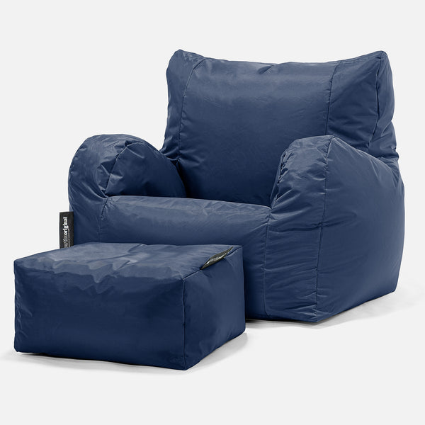 SmartCanvas™ Lehnstuhl Sitzsack Outdoor - Marineblau 01