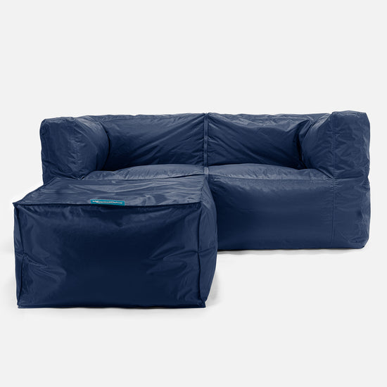 SmartCanvas™ Modulare Sitzsacksofa 2 Stücke - Marineblau 02