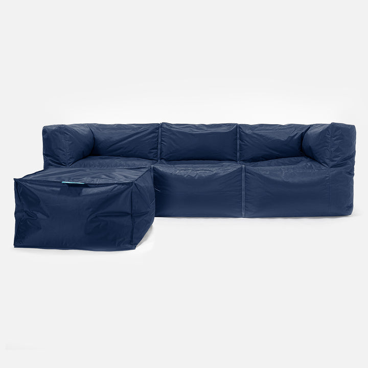 SmartCanvas™ Modulare Sitzsacksofa 3 Stücke - Marineblau 02