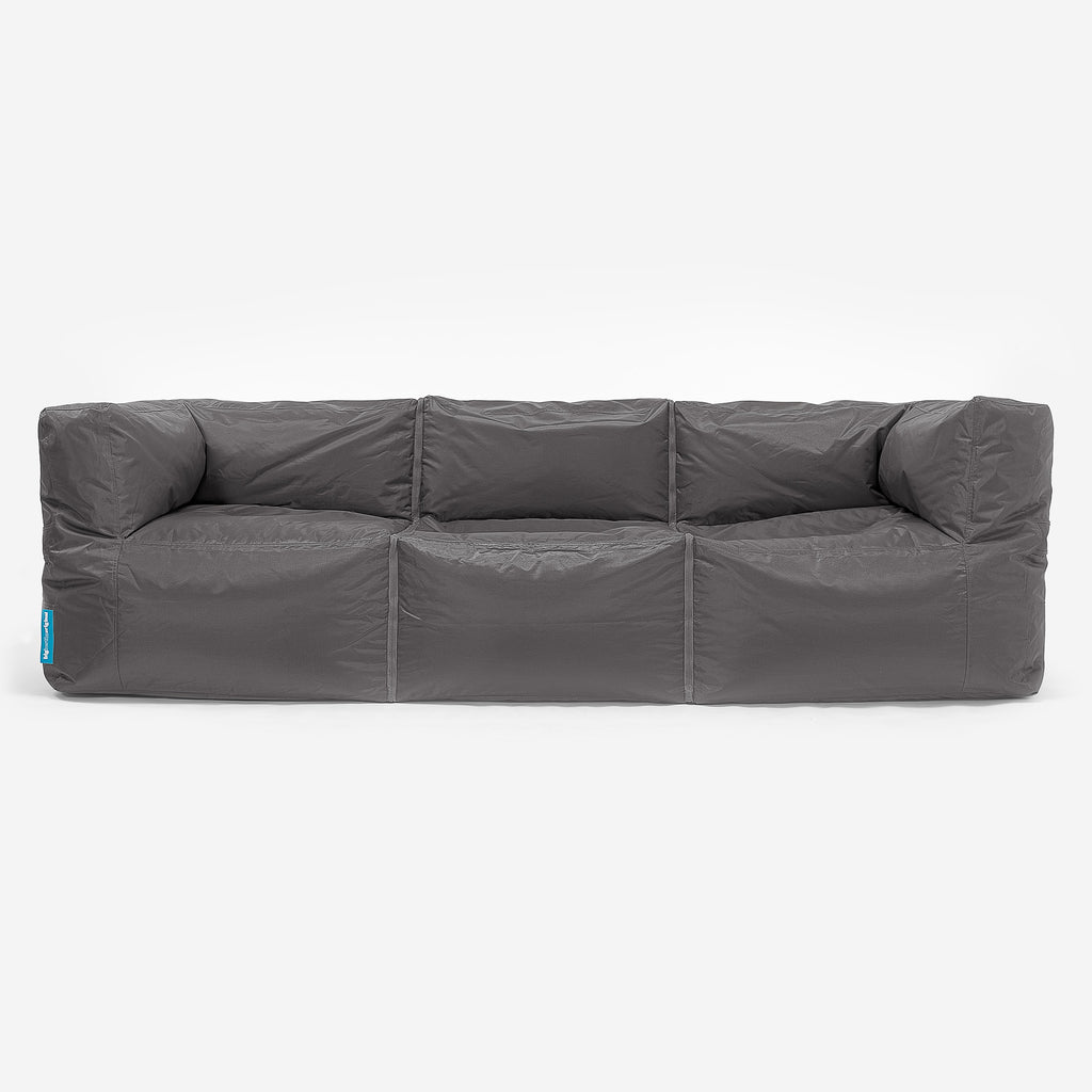 SmartCanvas™ Modulare Sitzsacksofa 3 Stücke - Schiefergrau 01