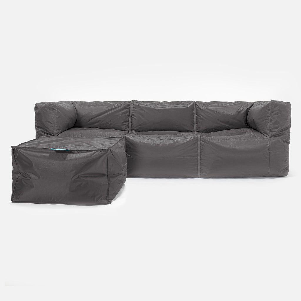 SmartCanvas™ Modulare Sitzsacksofa 3 Stücke - Schiefergrau 02