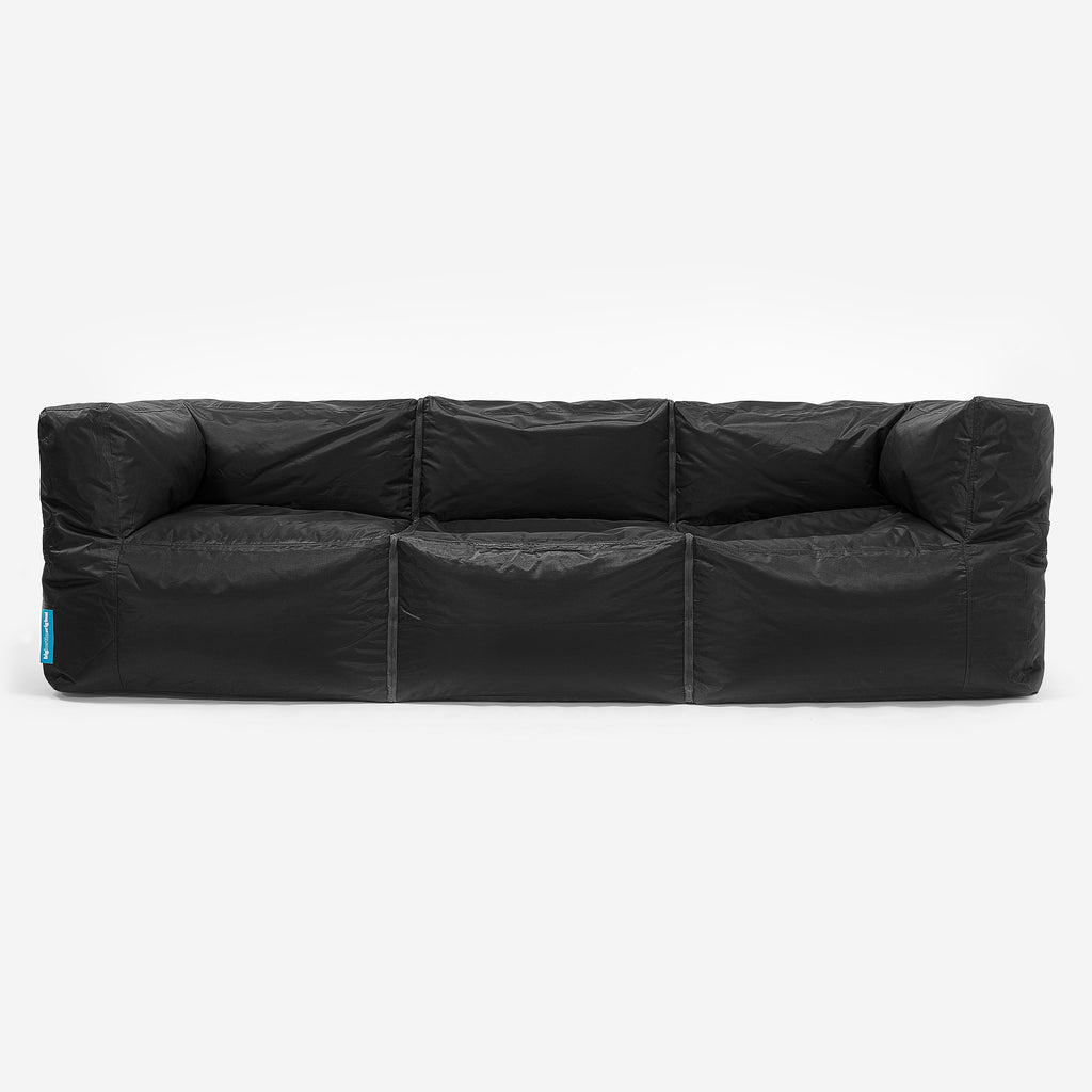 SmartCanvas™ Modulare Sitzsacksofa 3 Stücke - Schwarz 01