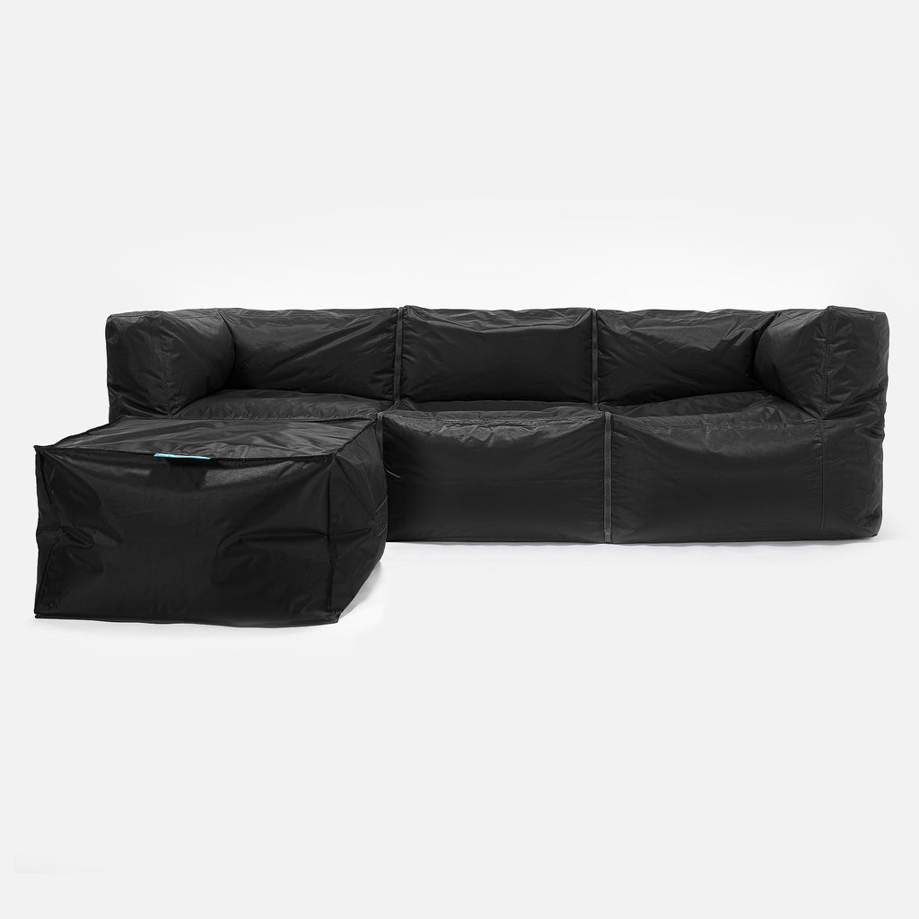 SmartCanvas™ Modulare Sitzsacksofa 3 Stücke - Schwarz 02