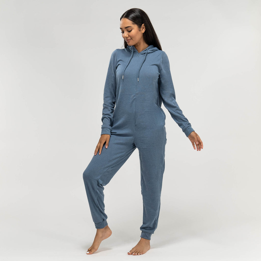 Damen Jersey Onesie, Blau 01