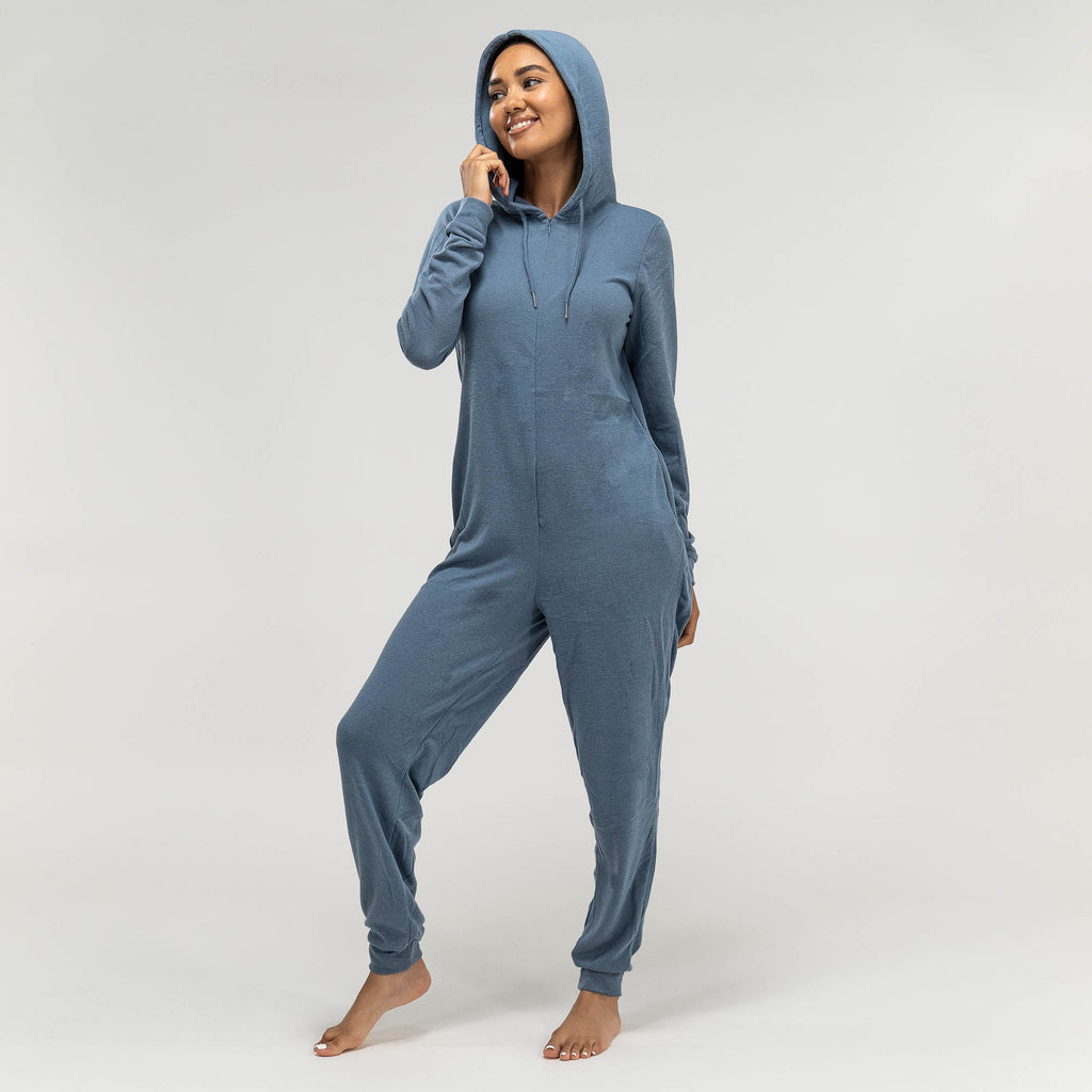 Damen Jersey Onesie, Blau 02