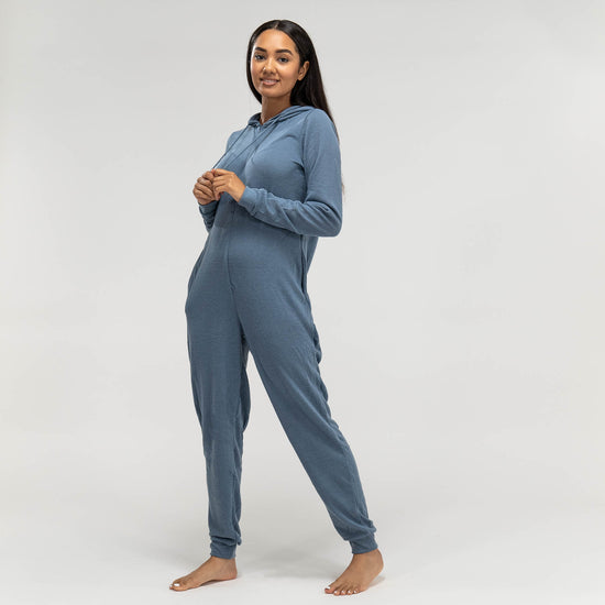 Damen Jersey Onesie, Blau 04