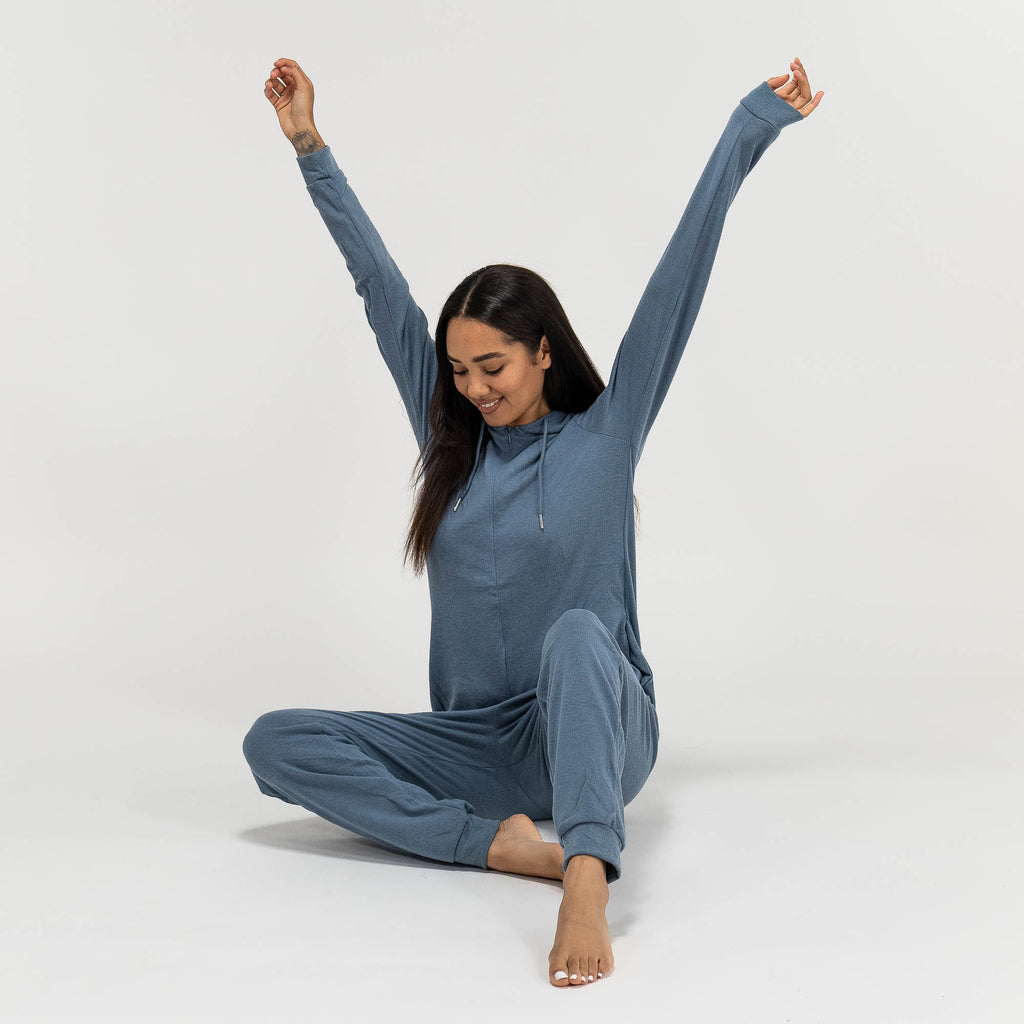 Damen Jersey Onesie, Blau 05
