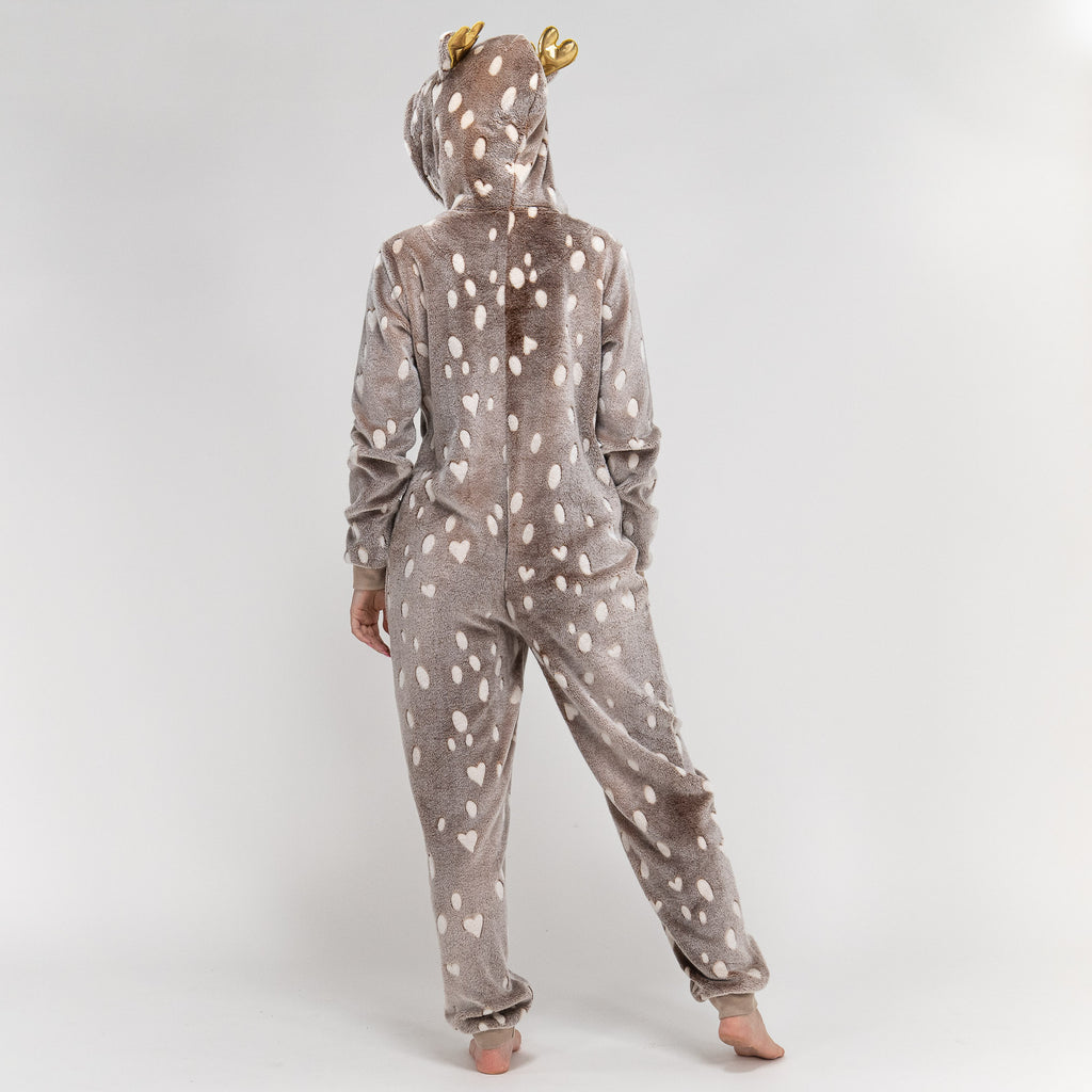 Damen Rentier Fleece Onesie 06