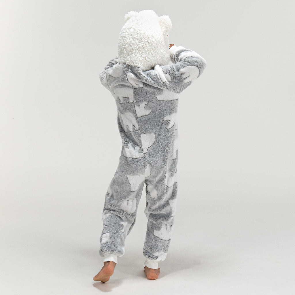 Eisbär Fleece Onesie für Kinder 05