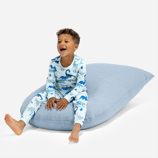 Großer Sitzsack für Kinder 2-6 Jahre - Elastische Baumwolle Baby Blau 05