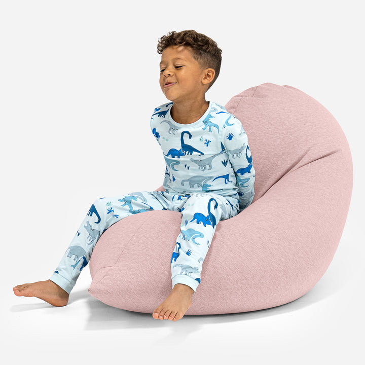 Großer Sitzsack für Kinder 2-6 Jahre - Elastische Baumwolle Baby Pink 01