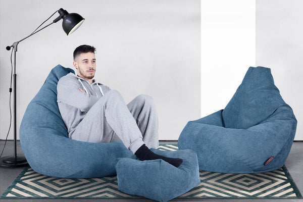 LOUNGE PUG - Gaming Sitzsack Sessel - Waffelgewebe Türkis
