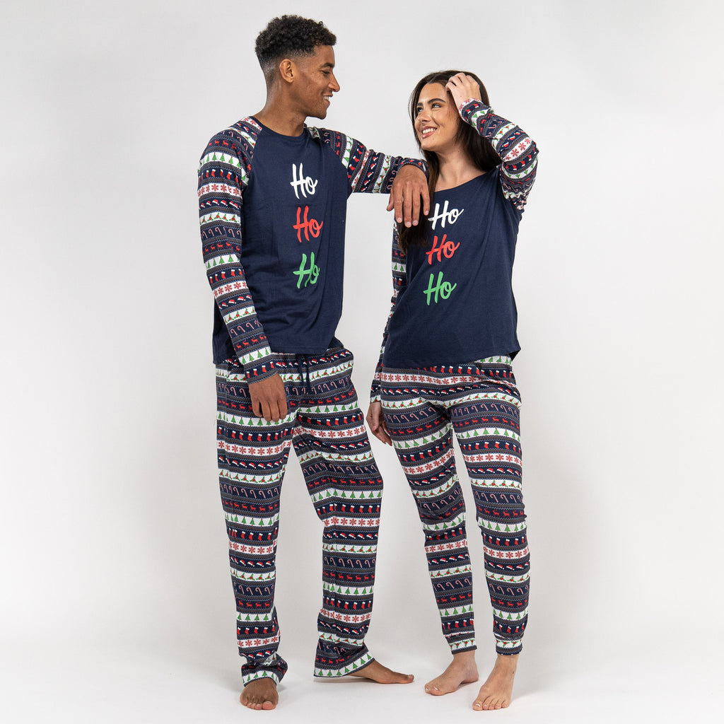 Jersey Weihnachts-Pyjama für Damen mit festlichem Druck 06