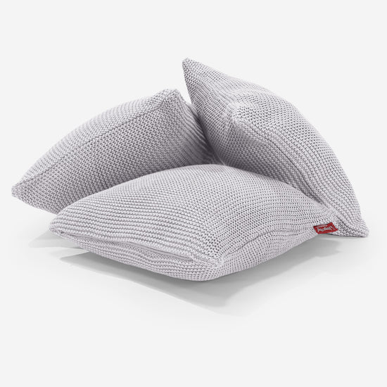 Kissen 47 x 47cm - 100% Baumwoll Ellos Hellgrau 03