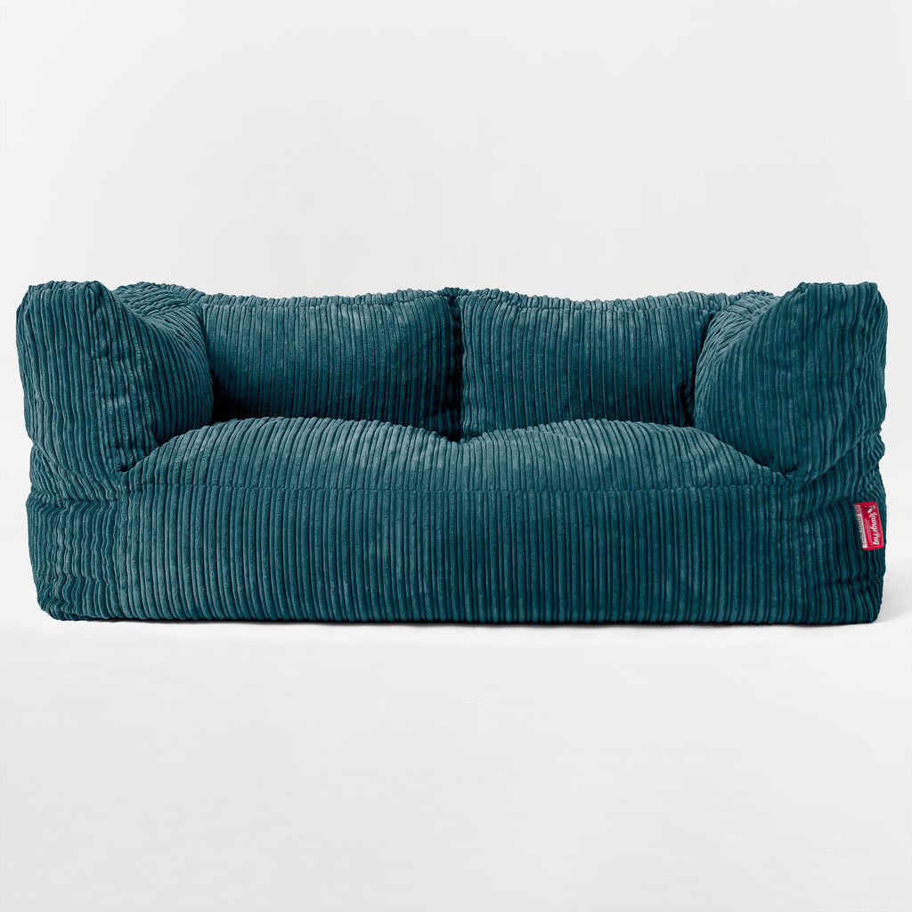 2-Sitzer Albert Sitzsacksofa - Cord Blaugrün_01