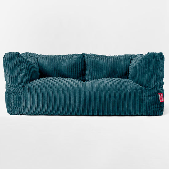 2-Sitzer Albert Sitzsacksofa - Cord Blaugrün 01