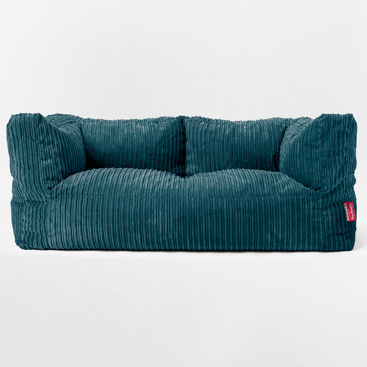 2-Sitzer Albert Sitzsacksofa - Cord Blaugrün 01