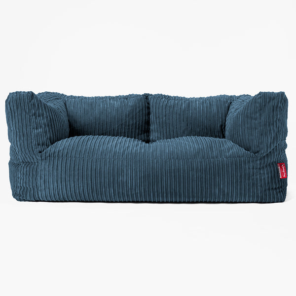 2-Sitzer Albert Sitzsacksofa - Cord Marineblau 01