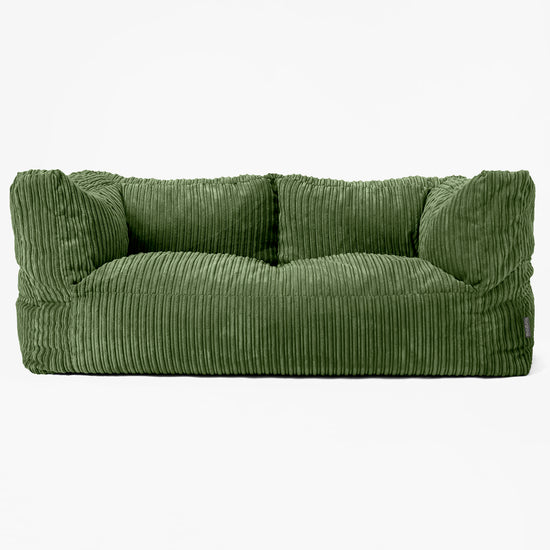 2-Sitzer Albert Sitzsacksofa - Cord Nadelwaldgrün 01