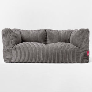 2-Sitzer Albert Sitzsacksofa - Cord Graphitgrau