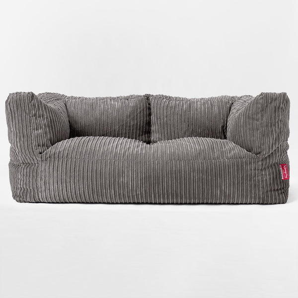 2-Sitzer Albert Sitzsacksofa - Cord Schiefergrau 01