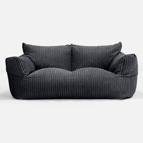 Josephine Sitzsack Sofa - Cord Schwarz 01
