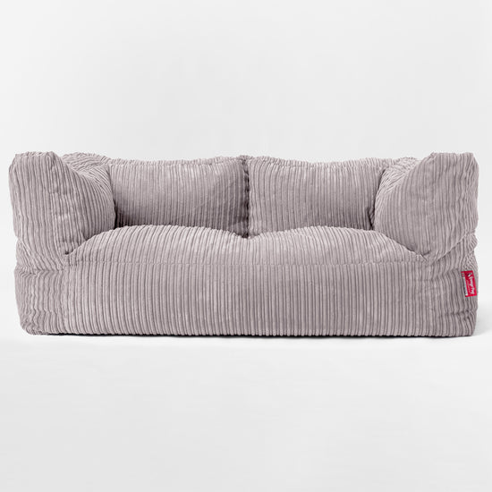 2-Sitzer Albert Sitzsacksofa - Cord Silbergrau 01