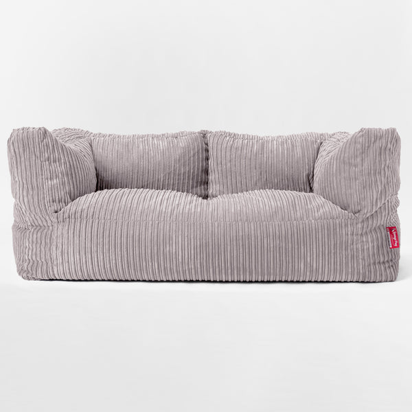 2-Sitzer Albert Sitzsacksofa - Cord Silbergrau 01