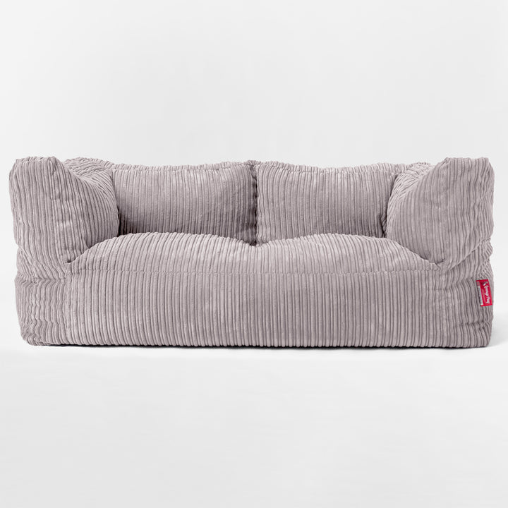 2-Sitzer Albert Sitzsacksofa - Cord Silbergrau 01