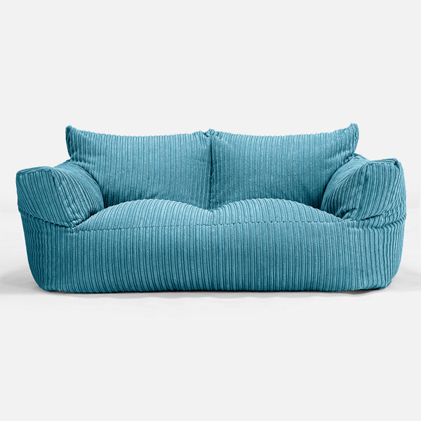 Josephine Sitzsack Sofa - Cord Türkis 01